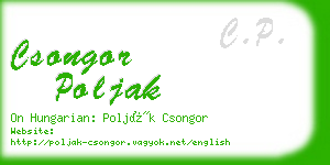 csongor poljak business card